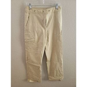 Worthington Essentials Women's Beige Cargo Capri Pants Size 10